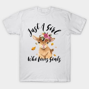 Just A Girl Who Love Goats Lovers Gifts T-Shirt